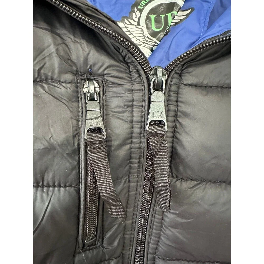 Urban Republic Little Boys Packable Nylon Quilted Puffer Zip Up Hooded Jacket M